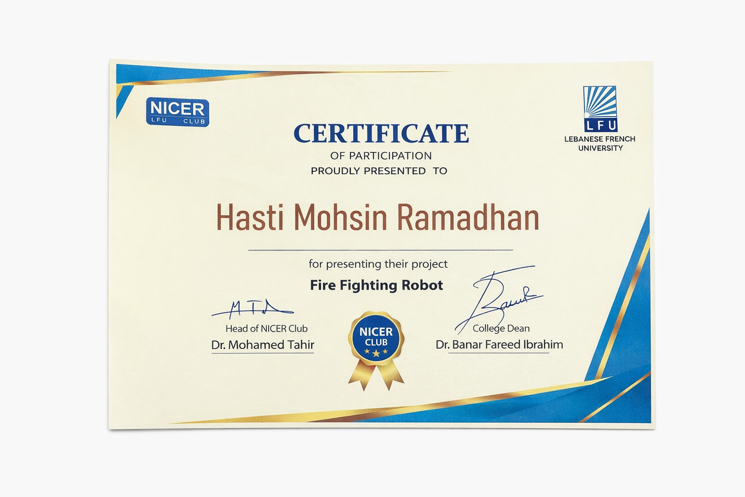 Certificate Name